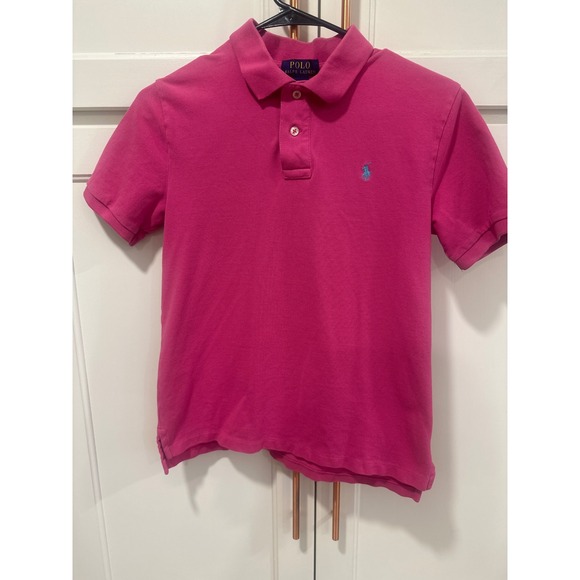 Polo Ralph Lauren Other - Polo Ralph Lauren Kids Pink Short Sleeve Cotton Preppy Polo Shirt Size L 14-16